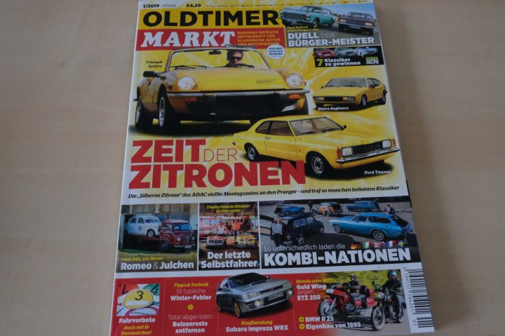 Deckblatt Oldtimer Markt (01/2019)